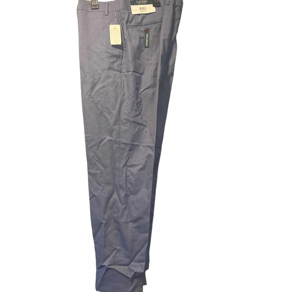 * Lauren Ralph Lauren Blue Total Comfort Dress Flat Front Pants